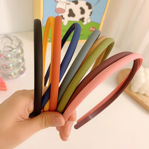 Simple hairband headband for women to wash their face with hairpins to press hair, non-slip hair binding, frosted hairbands, fine style, versatile Internet celebrity hairpins, black 1 pc