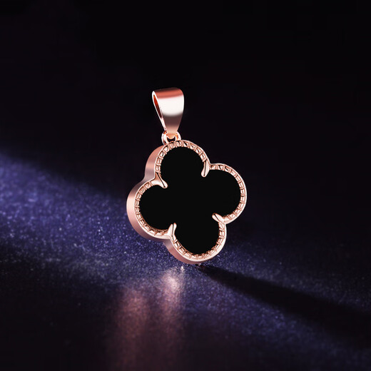 DL 1998 Fat Donglai same style 18k rose gold pendant simple color gold necklace necklace pendant accessories rose gold/black agate pendant (no chain)