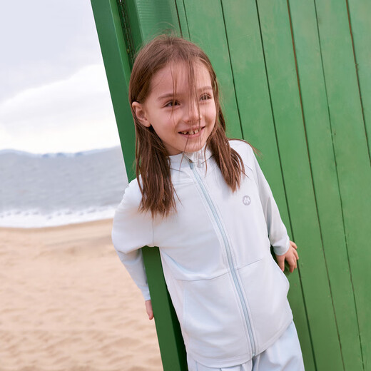 AIMER Niños Primavera y verano Nuevo ropa solar para niños con capucha fresca para niños y niñas Mal de malla neutral de malla transpirable Luz y verde AK281E691 140