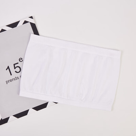 Seamless bra-wrapped one-piece bandeau one-piece bra bottoming anti-exposure bandeau solid color black 1 piece pack one-piece bandage # One size fits all 80-135