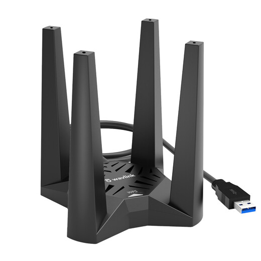 睿因（Wavlink） 1900M双频USB无线网卡台式机笔记本无线信号WIFI接收发射器游戏千兆低延迟 1900M电竞外置四天线款