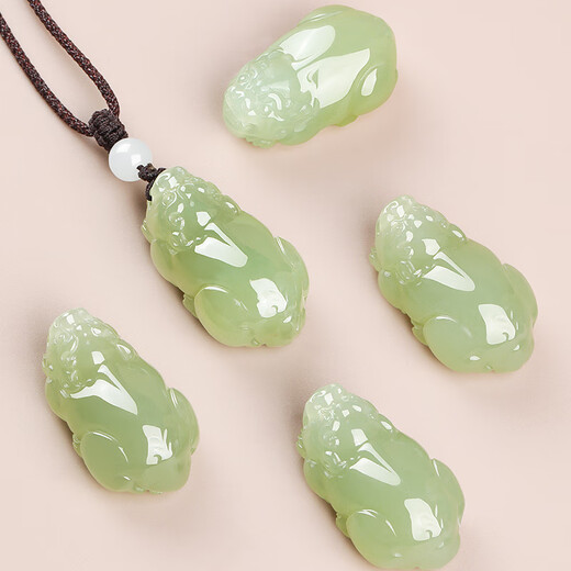Red crisp hand Hetian jade Pixiu pendant for men and women, auspicious animal Pixiu white jade pendant, comes with certificate