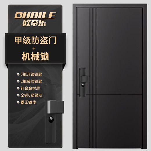 欧帝乐（OUDILE）031隐藏加高甲级防盗门入户门别墅大门+2150*1050+机械锁