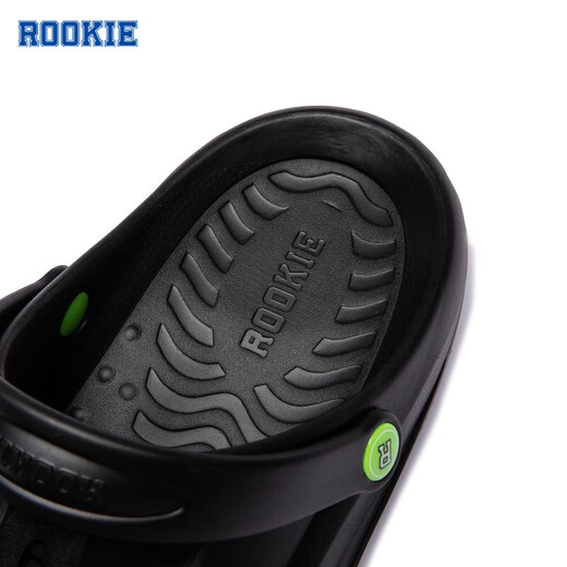 ROOKIE children's shoes, boys' and girls' clogs, summer new children's shoes, including replaceable midsoles, casual sandals, black 40 41, suitable for feet 25-25.5cm long