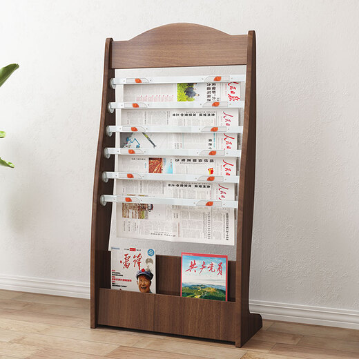 Japon et le journal américain Stand Stand Stand Store Stags Shelf Books et journaux Stand Informations Informations sur le journal en bois Stand Magazine Stand Storage Rack Rack Clip 686 # Height 105 Largeur 62