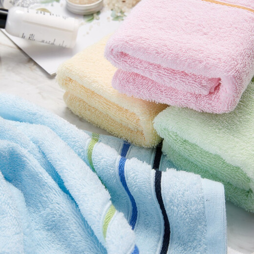 
Jieliya Jieliya towel pure cotton thin face towel household adult soft face towel full cotton absorbent men and women towel 6636 (red 1 yellow 2) 3 pieces