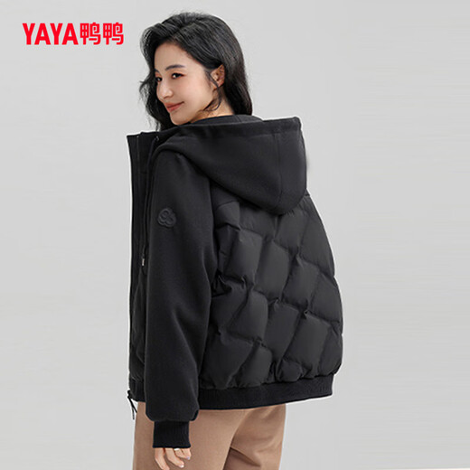 YAYA lightweight hooded short women's down jacket winter simple solid color women's fashion jacket