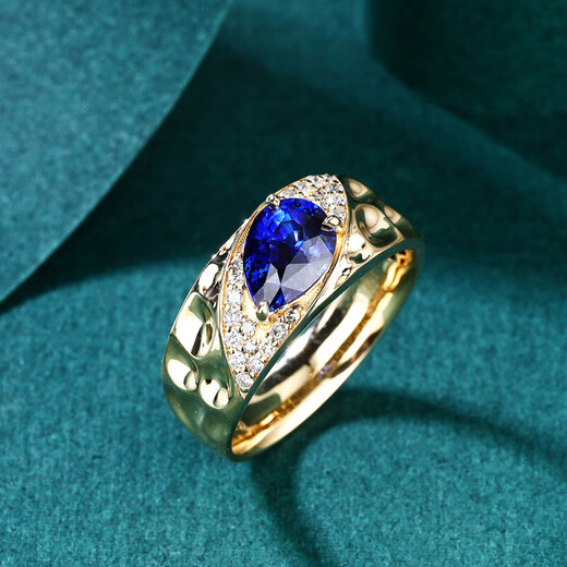 HEEKAIYI Ring Women's Royal Sapphire Ring Luxury Jewelry Chinese Valentine's Day Birthday Gift for Wife and Girlfriend Sapphire Ring (1.61ct/Selected Flawless)