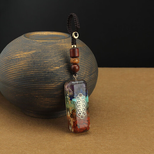 Mrs. win retro creative colorful stone pendant car key chain pendant gravel small pendant mobile phone chain simple fashion pendant 953-2# gravel nothing matter brand No. 2 key chain A16-110