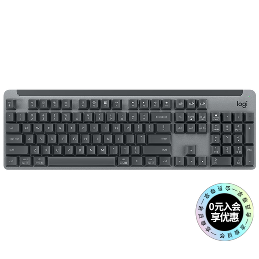 罗技（Logitech）K865机械键盘 无线键盘 104键全尺寸键盘 商务办公多设备长待机游戏电竞键盘（K845升级款） K865（石墨黑）+任天堂个性键帽