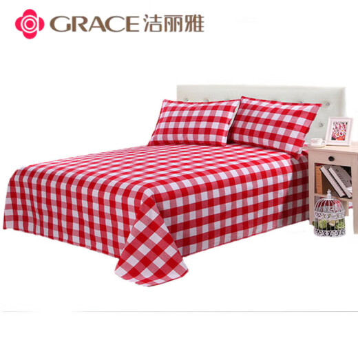 Jialiya GRACE old coarse cloth bed sheet 3-piece set single double cotton linen quilt pillowcase 1.5/1.8 m bed coarse cloth mat gray solid color 2.5*2.5 m bed sheet + pillowcase pair