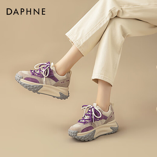Daphne thick-soled dad shoes for women 2025 new autumn platform shoes season mesh increased versatile casual sports shoes for women