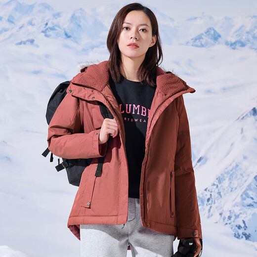 Columbia哥伦比亚户外秋冬棉服女热能保暖舒适可脱卸毛领棉外套WL9480 679 M