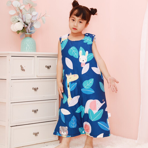 Lumiko Baby Sleeping Bag Pure Cotton Autumn and Winter Thick Anti-Kick Quilt for Medium and Large Children Baby Vest Split-leg Pajamas for All Seasons Lion Crocodile (Back and Front Quilted) Clothes Length 1 Meter Recommended Height 100-120cm