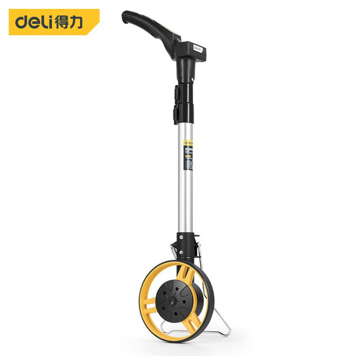 Deli distance measuring caliper roller instrument hand push roller scale electronic digital display high precision mechanical outdoor engineering measurement land diameter 160mm decimal display wheel DL9713