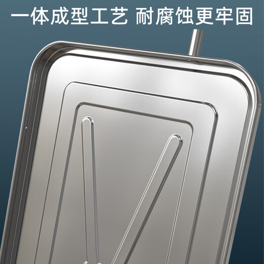 Yibaili air conditioner outdoor unit drain tray suitable for Kelon Hisense Daikin TCL Haier air conditioner universal leakage drain tray stainless steel condensate water basin air conditioner outdoor unit drain tray 3-4 HP universal XL model