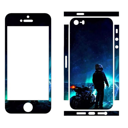 膜鹿堂适用适用iPhone5S彩膜前后苹果SE钢化膜卡通5代后壳贴纸来图定制 苹果5/5S/SE钢SF-13882iphone