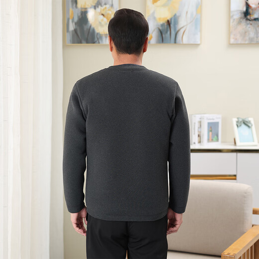 Xiyuhan Sheep Sheepskin Cotton Jacket Men's Autumn and Winter Warm Cotton Clothes for Middle-aged and Elderly Fur One-piece Genuine Leather Thickened Jackets Winter Cotton Clothes Gray XL