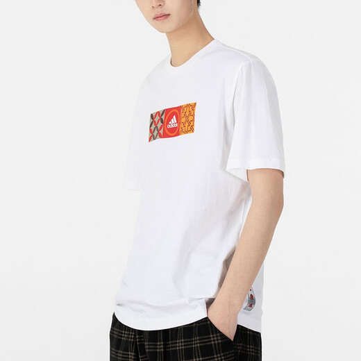 Adidas Summer Summer New Sports and Casual Logototipo impreso Camiseta de manga corta GC7348 HI3291 L