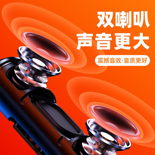 TINGSHENGZHE无线话筒音响一体麦克风k歌神器手持家庭专用ktv蓝牙电视卡拉ok手机扩音器自带声卡套装会议直播 【双喇叭大音量-操作简单】银色 官方标配