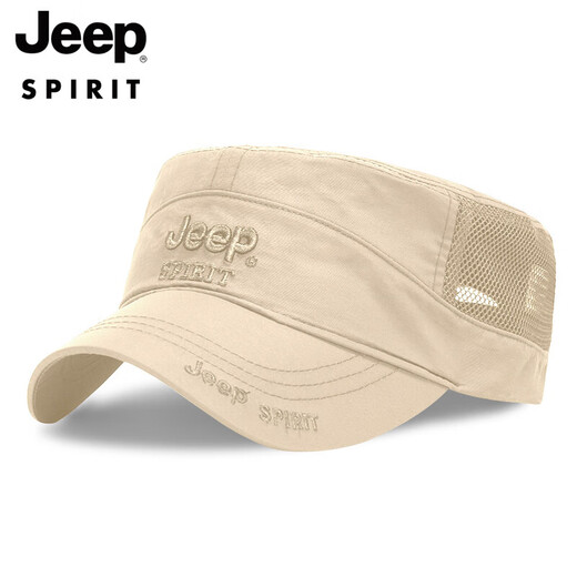 吉普（JEEP）帽子男平顶帽夏季网眼透气鸭舌帽男棒球休闲户外太阳帽防晒遮阳帽