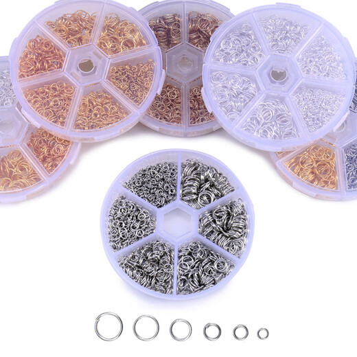 OSRO diy open ring connecting ring earrings bracelet necklace buckle connector handmade material package white k color 6 Specifications + box