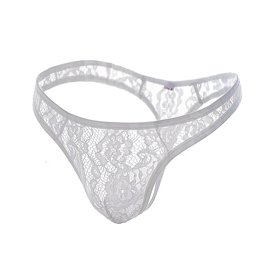 Kinder sexy Unterwäsche Leidenschaft Versuchung Briefs SM Herren Spitze Tanga trainieren nisset sexy Unterwäsche transparente Männer t-Pants Gay Homosexuell Weiß L.