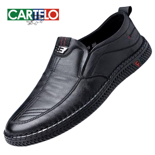 
CARTELO 2024 new leather shoes for men's British all-match casual shoes for business men's shoes for fashion soft sole dad's shoes 677 brown 41