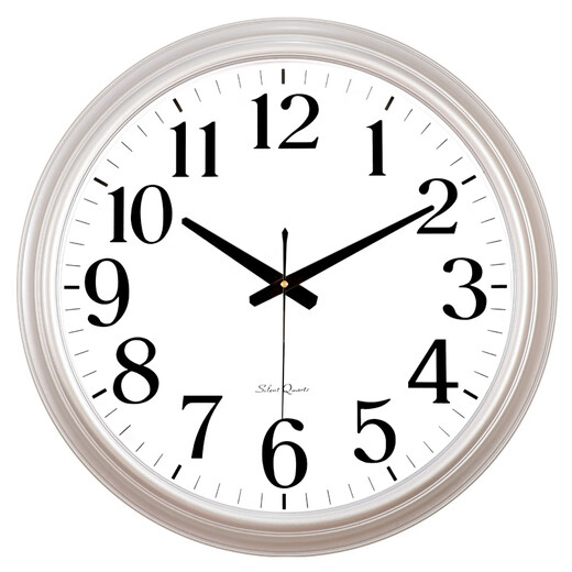 La historia del tiempo es una luz de pared de moda de diale de dial súper grande sala de estar de la pared de la sala de estar en el hogar atmosférico sin golpes relojes de pared sin golpes de pared Simple y moderno 5266C Disco digital plateado brillante [diámetro 50 cm]