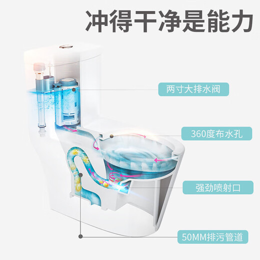 惠达卫浴马桶喷射虹吸式冲水连体坐便器抽水马桶地排盖板缓降坐厕 6218N主推-脲醛抗菌座圈 350mm