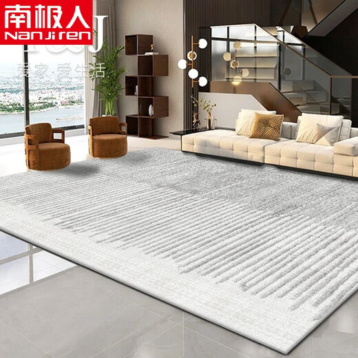 Clcey Wohnzimmer Teppich Leichtes Luxusfalle Couchtisch Teppich Schlafzimmer rein graue Anti-Rutsch-Anti-Dirty-verdickte Nicht-Take-Nacht-Decke jetzt modern 3291 80 cm*160 cm (kurzes Wischtuch verdickt)