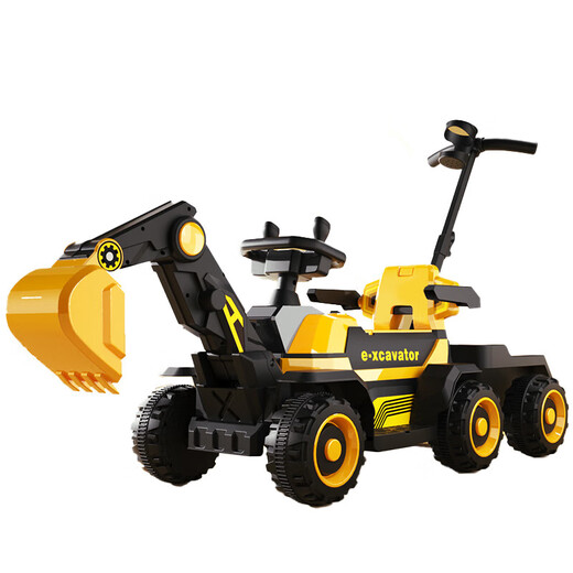 WORK BABY children's excavator toy car can be seated for men and women remote control electric excavator can be seated for large-sized engineering vehicle hook machine medium green dual drive + 7A battery + excavator arm electric excavator