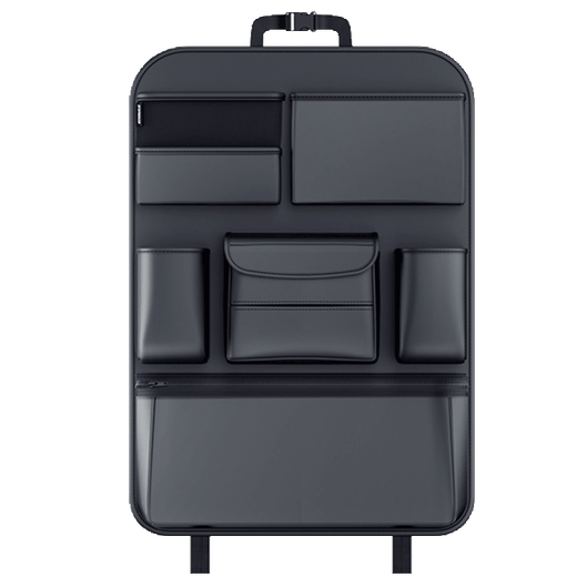 Wuji car seat back storage bag hanging bag car multifunctional chair back storage box storage bag car interior decoration supplies Honda car series large storage bag - customized black one-pair (2 pieces)