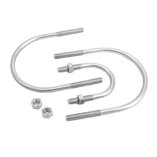 XMSJ304U-förmige Klemme U-förmige Schraube enthält 2 weibliche Edelstahl-M6-M16U-förmige Schraubrohrklemmenklemmen M8 * 1592-Sets