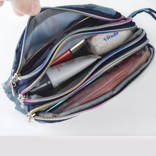 
QUEEN TRIP small floral grocery coin wallet large capacity cloth bag printed wrist bag lightweight small cloth bag clutch bag pattern No. 1