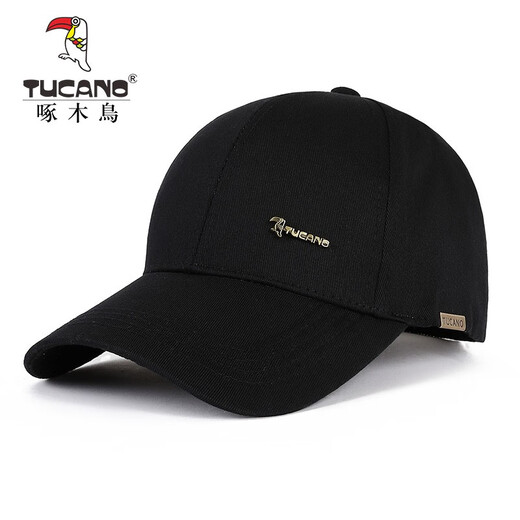 Woodpecker (TUCANO) Hat Men's Trendy Baseball Cap Universal for All Seasons Outdoor Sports Korean Style Trendy Peaked Cap Versatile Sun Hat Black Short Brim