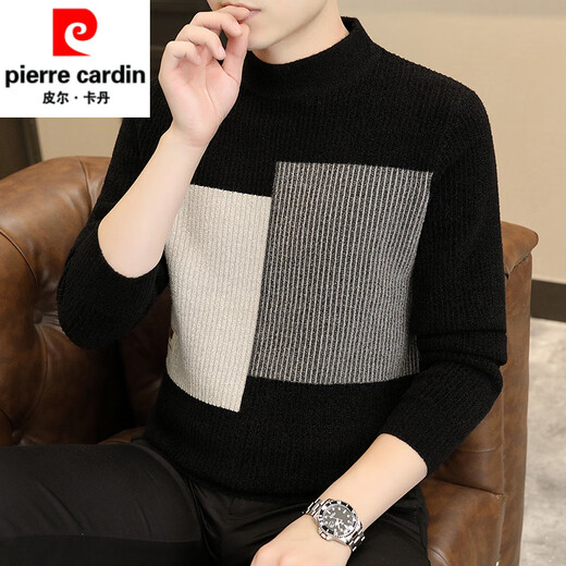 Pierre Cardin Mink Pulte en peluche pour hommes Salle de col roulé à col roulé pour l'hiver BRANDE BRESSE BASE COLLORAGE COLD MIDE MILD MIDE COLLAI