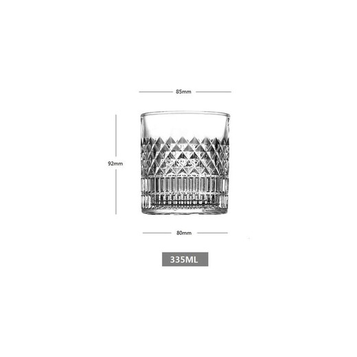 Gudong Xiaoming Whiskey Glass Spirit Glass Set Home European Crystal Glass Wine Glass Beer Glass Bar High-end Gift Box Embossed Whiskey 4 Gift Boxes