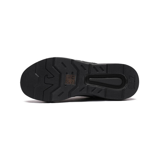 Armani (ARMANI)EA7 Men's Mesh Lace Thick Sole Casual Sneaker Gift Men X8X070 XK165 M826 Black Silver Eagle Logo 43.5 Brand Original Code 43 1/3