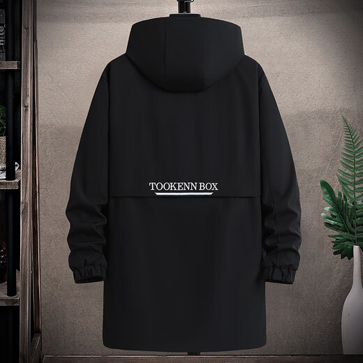 Karls large size men's cotton coat men's medium-length spring, autumn and winter fat cotton coat loose plus fat plus slimming windbreaker trend winter cotton coat 9XL (280-314Jin Jin equals 0.5 kg)