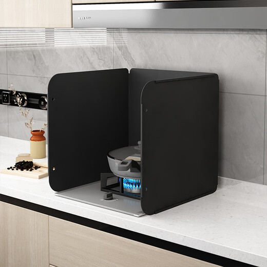 OEMG kitchen oil-proof baffle thickened high temperature resistant stove gas stove heat insulation board oil splash pool water barrier foldable storage Black Knight 30*80*40 thickened 30% off