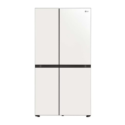 LGLG S652GTW16B Yubing-Serie Doppelter Kühlschrank Creme Weißglas Panel 655L großer Kapazität Kühlschrank