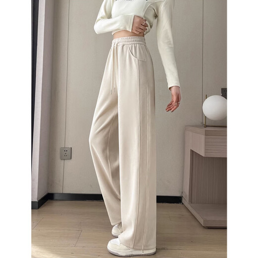 Red Dragonfly Versión estrecha Pantalones para mujeres 2025 Spring y otoño Nuevos pantalones casuales para mujeres Plus Velvet Spring Sports Pantalones rectos 689# Blancos-Pantalones-S-Regulares S