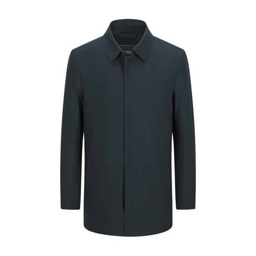 YOUNGOR windbreaker men's lapel mid-length cotton windbreaker filled with warmth for business and leisure shopping malls black YYCF415487AFA XL 180/100A