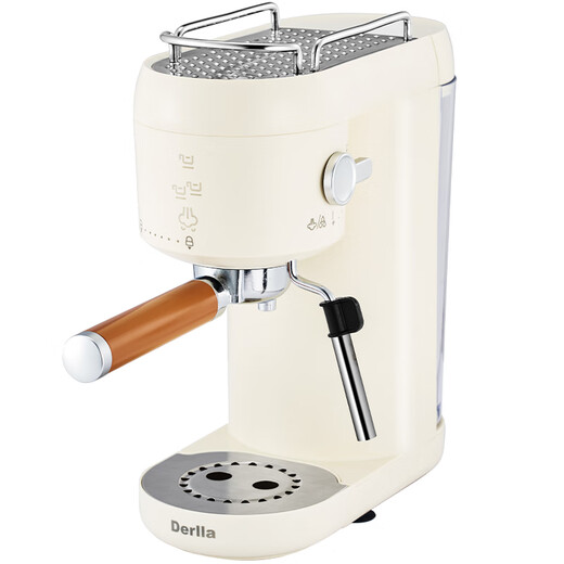 Derlla household semi-automatic coffee machine small Italian espresso steam can froth milk retro 20Bar high pressure extraction holiday gift KW-95 in stock