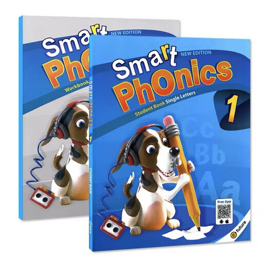 Smart Phonics 12345级 课本+练习册套装短期零基础 入门自然拼读进口教材少儿英语教师用书 APP 1级 学生书+练习册