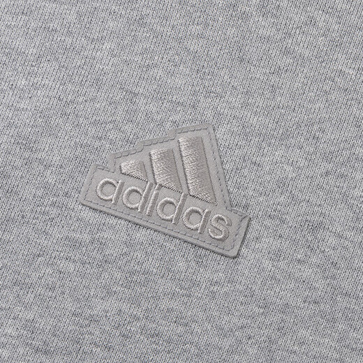 阿迪达斯 （adidas）连帽卫衣男装冬季纯棉针织保暖套头衫跑步健身运动服学生休闲上衣 JI6636-灰色/建议拍小一码 XL /185/104A