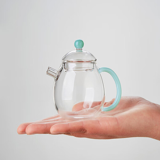 Lvchangming Kungfu glass teapot hand-held pot high temperature resistant glass pot with filter mini teapot