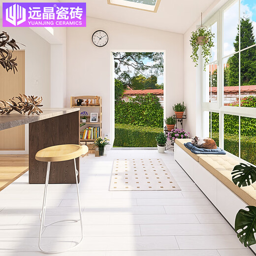 Yuanjing Black Wood Grain Brick Salle de bain en céramique Français rétro salon chambre à coucher carreaux de sol nanyang cuisine Guangdong M15910Z 150x800 mm