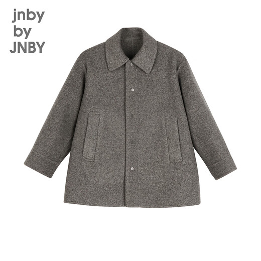 Jnby by JNBY Jiangnan Buyi Vêtements pour enfants Manteau d'automne en laine de mouton Veste chaude et douce pour garçons et filles 1N9810440 072 Gris moyen 100 cm